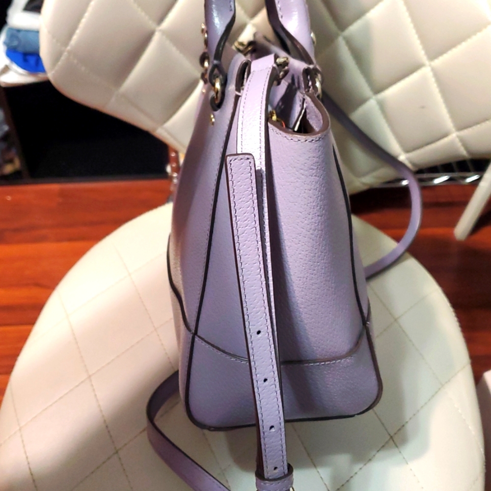 Kate Spade New York Wellesley Camryn Lilac Leather Satchel Bag💜 - Picture 8 of 16